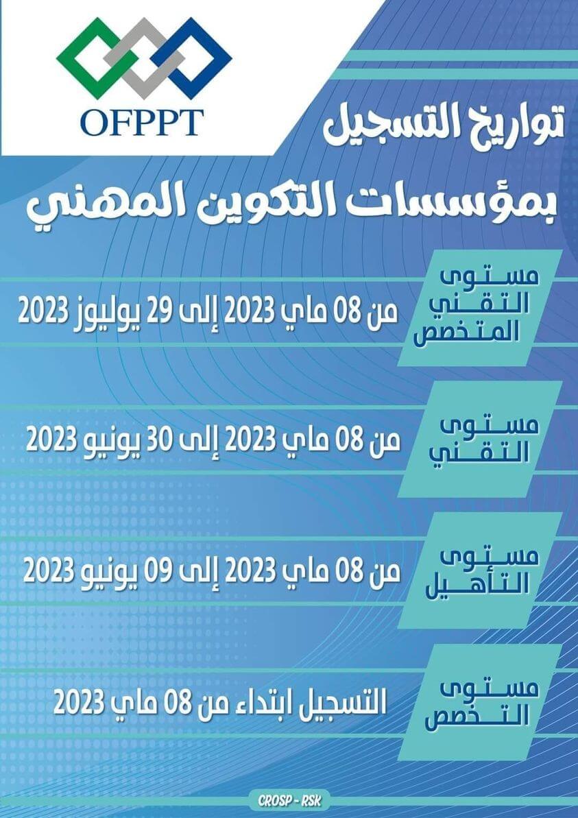 inscription ofppt 2024-2025 التسجيل في التكوين المهني