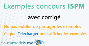 Exemple concours ISPM