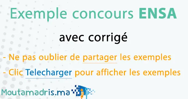 Exemple concours ENSA