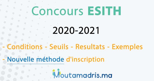 Concours ESITH 2020-2021 Casablanca