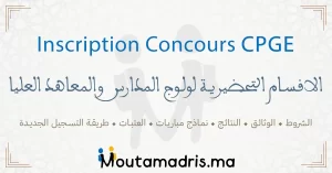 Inscription Concours CPGE